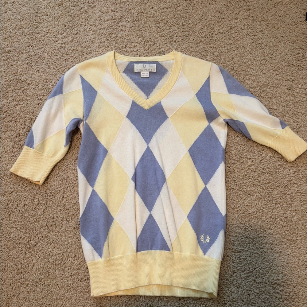 Fred Perry argyle v neck